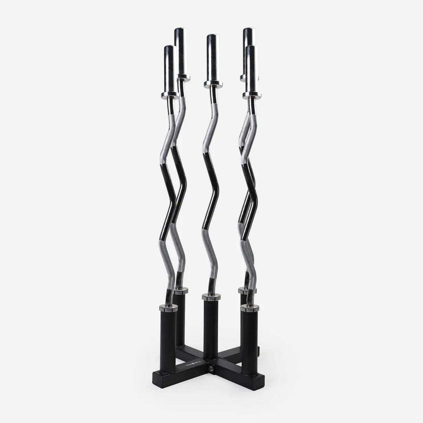 Commercial Barbell Holder, 5 Bars Floor Vertical Rack Hanger Ez Ground