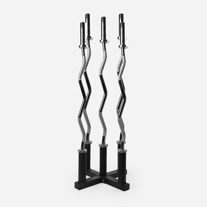 Commercial Barbell Holder, 5 Bars Floor Vertical Rack Hanger Ez Ground