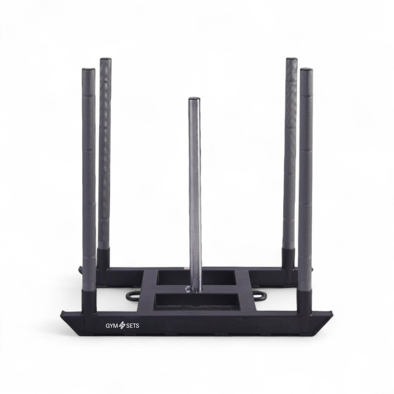 Commercial Hyrox Gym Sled Push And Pull Weight Training Equipment With Wheels For Functional Fitness, Resistance Workouts, And Strength Performance Sessions.