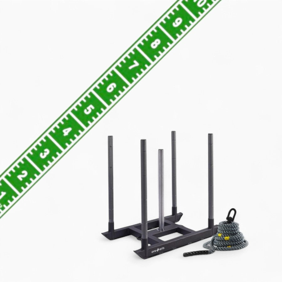 Commercial Hyrox Gym Sled Push And Pull Weight Training Equipment With Wheels For Functional Fitness, Resistance Workouts, And Strength Performance Sessions.