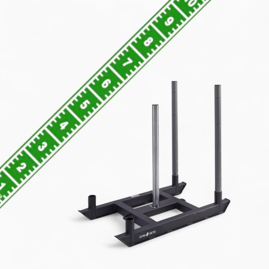 Commercial Hyrox Gym Sled Push And Pull Weight Training Equipment With Wheels For Functional Fitness, Resistance Workouts, And Strength Performance Sessions.