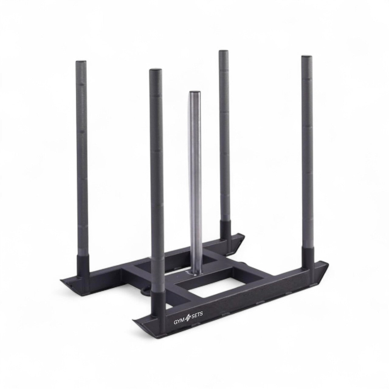 Commercial Hyrox Gym Sled Push And Pull Weight Training Equipment With Wheels For Functional Fitness, Resistance Workouts, And Strength Performance Sessions.
