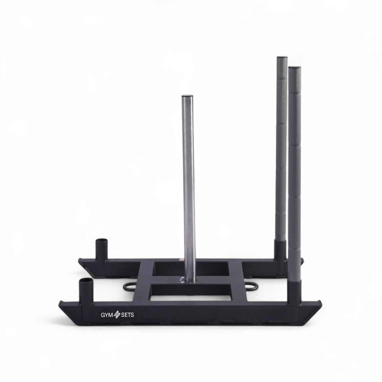 Commercial Hyrox Gym Sled Push And Pull Weight Training Equipment With Wheels For Functional Fitness, Resistance Workouts, And Strength Performance Sessions.