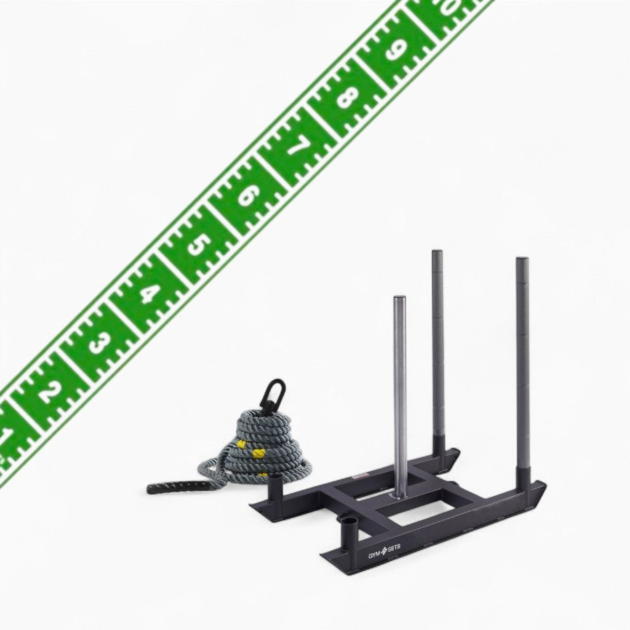 Commercial Hyrox Gym Sled Push And Pull Weight Training Equipment With Wheels For Functional Fitness, Resistance Workouts, And Strength Performance Sessions.