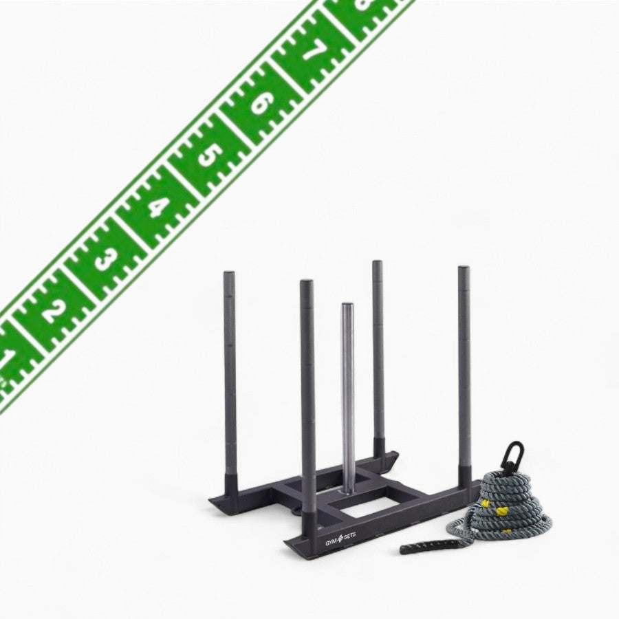 Commercial Hyrox Gym Sled Push And Pull Weight Training Equipment With Wheels For Functional Fitness, Resistance Workouts, And Strength Performance Sessions.