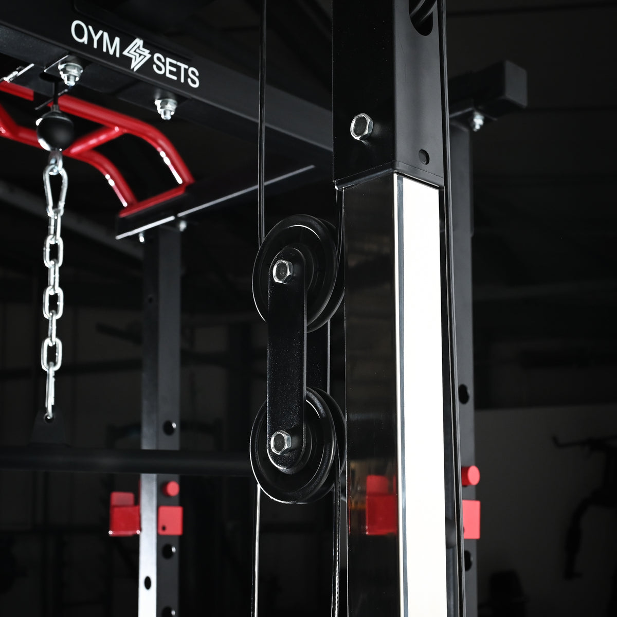GymSets Power Cage with Cable Pulley