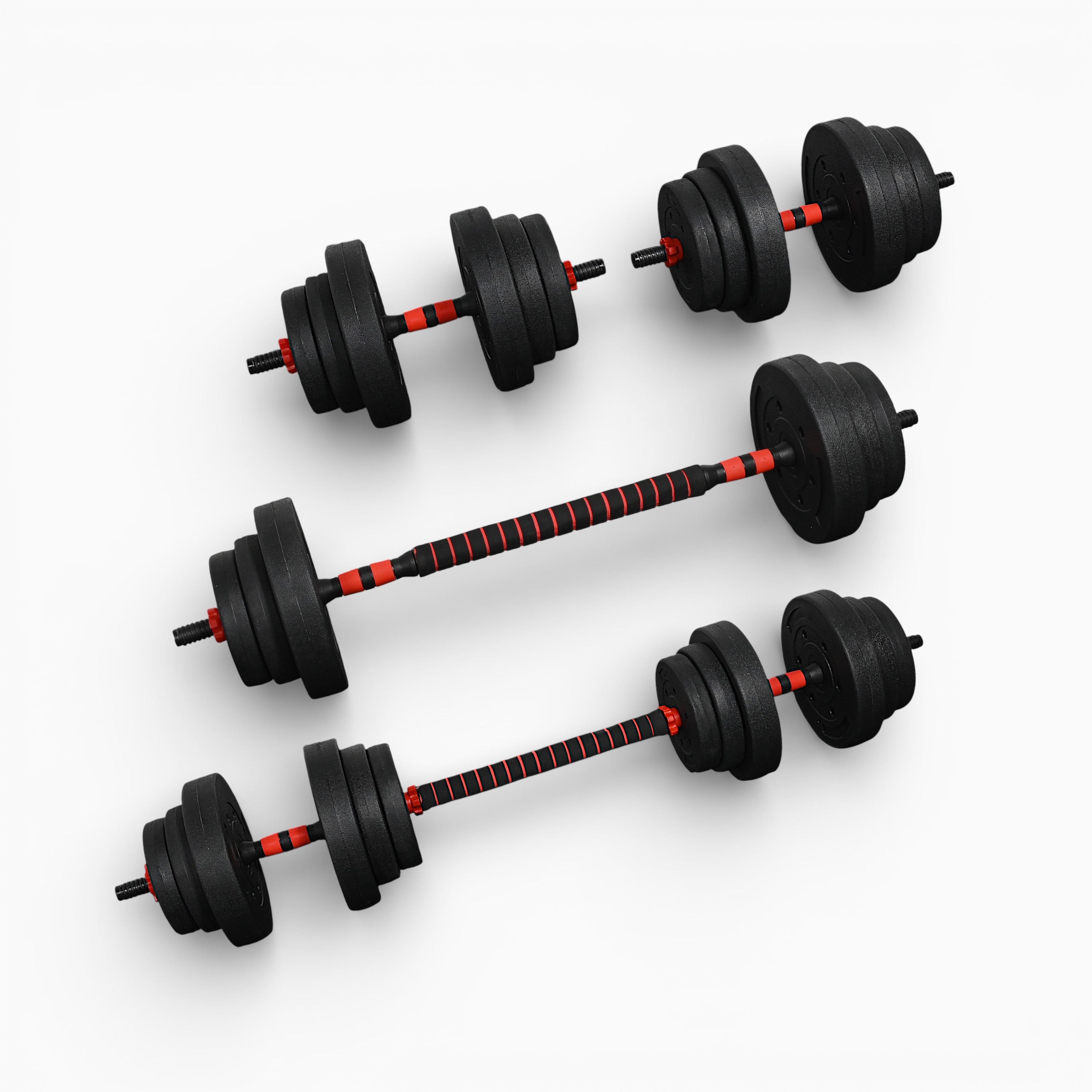 Adjustable Dumbbells Set With Weight Lifting Bench & Home Gym Barbell ...