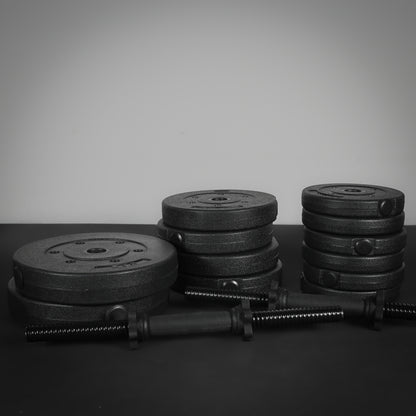 GymSets Vinyl 30kg Adjustable Dumbbell Set