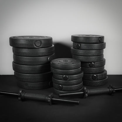 GymSets Vinyl 30kg Adjustable Dumbbell Set
