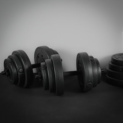 GymSets Vinyl 30kg Adjustable Dumbbell Set