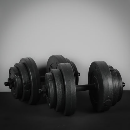 GymSets Vinyl 30kg Adjustable Dumbbell Set