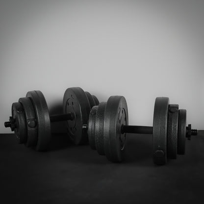 GymSets Vinyl 30kg Adjustable Dumbbell Set