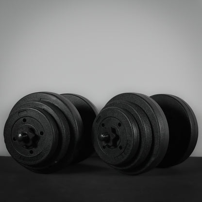 GymSets Vinyl 30kg Adjustable Dumbbell Set