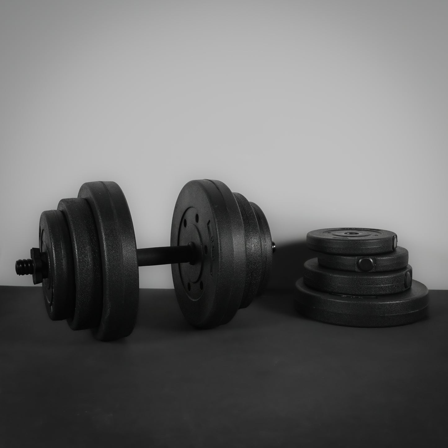 GymSets Vinyl 30kg Adjustable Dumbbell Set