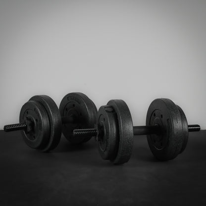 GymSets Vinyl 30kg Adjustable Dumbbell Set