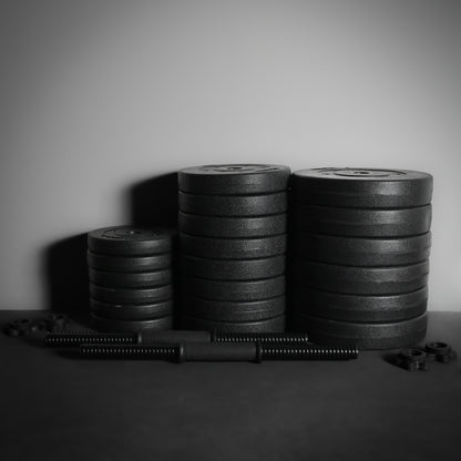 GymSets Vinyl 30kg Adjustable Dumbbell Set