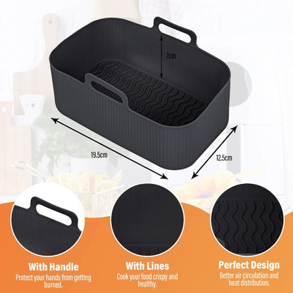 Eco-Friendly Durable Reusable Silicone Non-Stick Air Fryer Pot