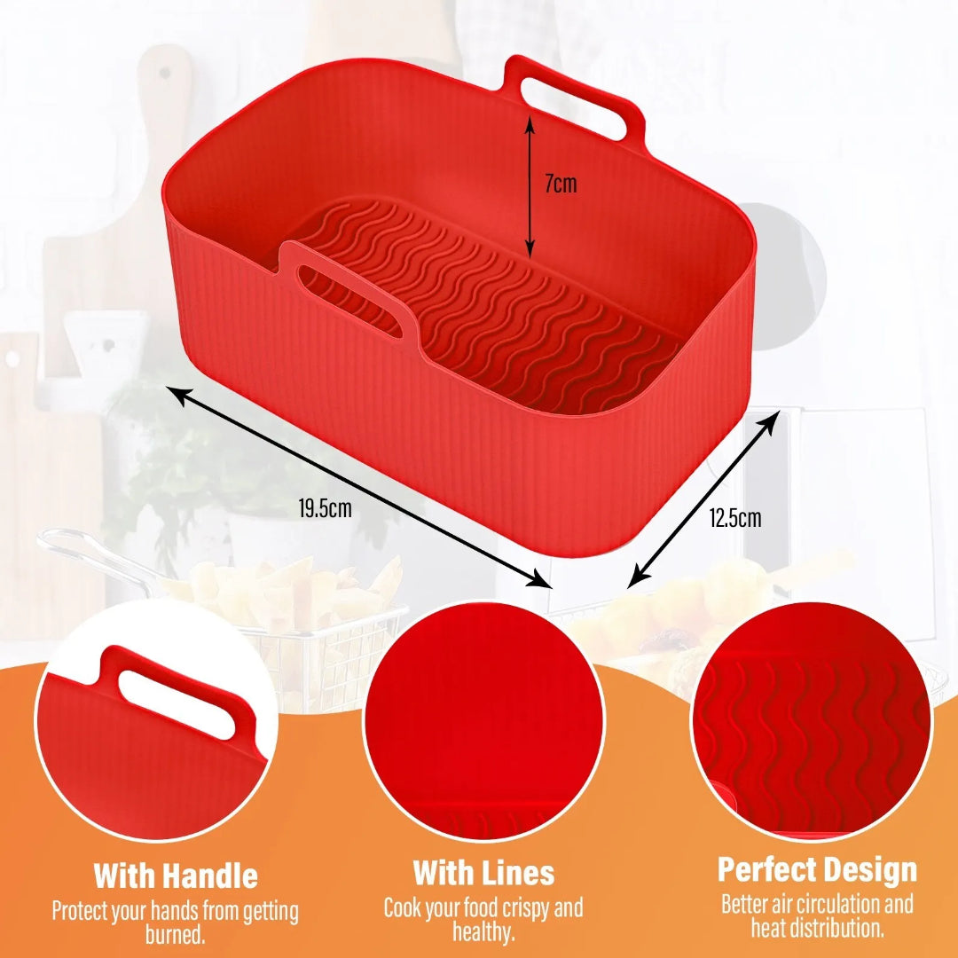 Eco-Friendly Durable Reusable Silicone Non-Stick Air Fryer Pot