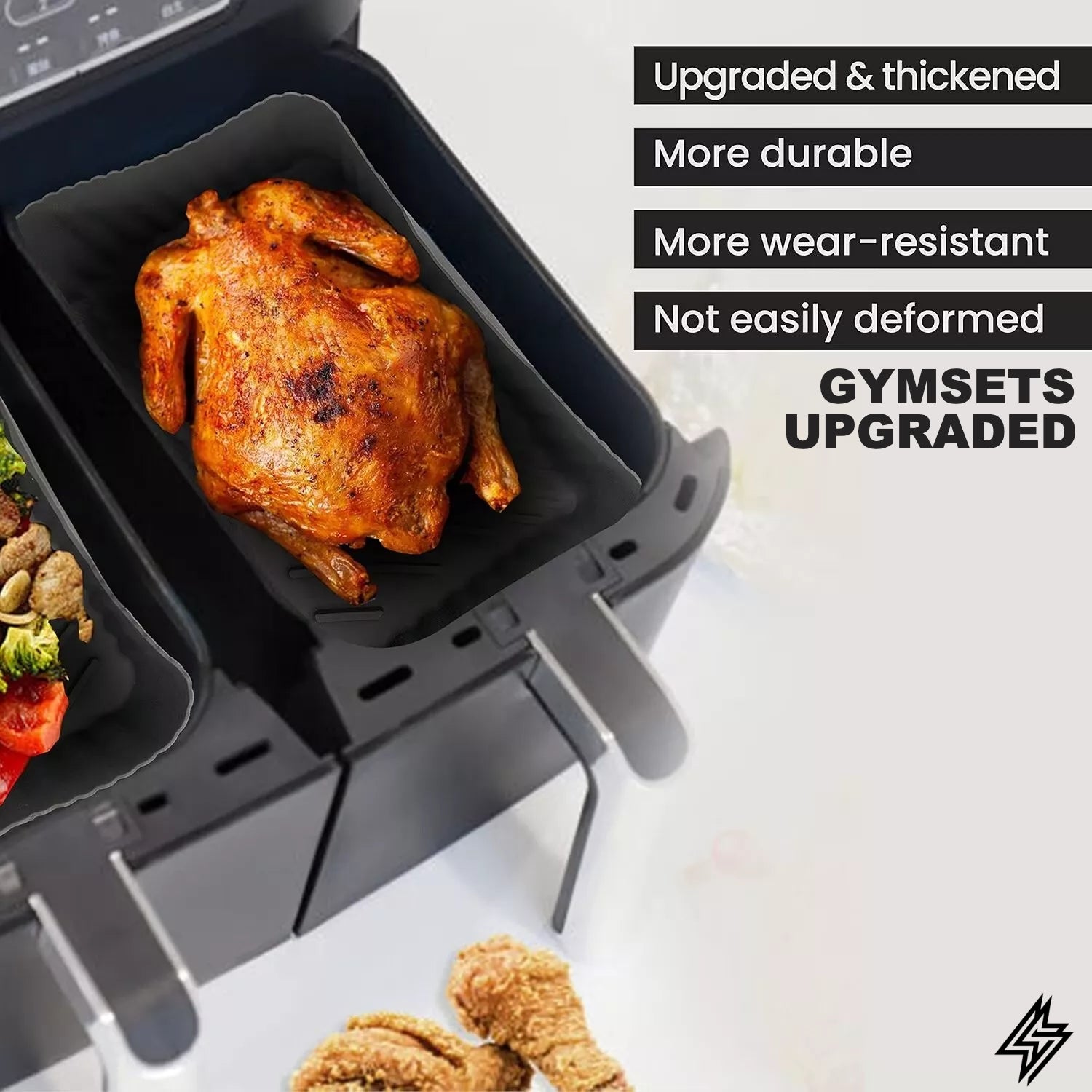 Eco-Friendly Durable Reusable Silicone Non-Stick Air Fryer Pot