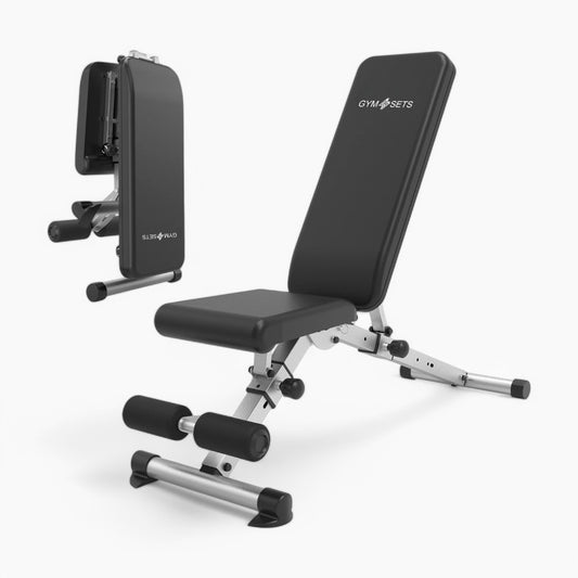 Folding Weight Bench For Home Gym Perfect For Dumbbells Workout Compact Fold Away Design Collapsible And Sturdy Ideal For Any Exercise Routine Space-Saving.