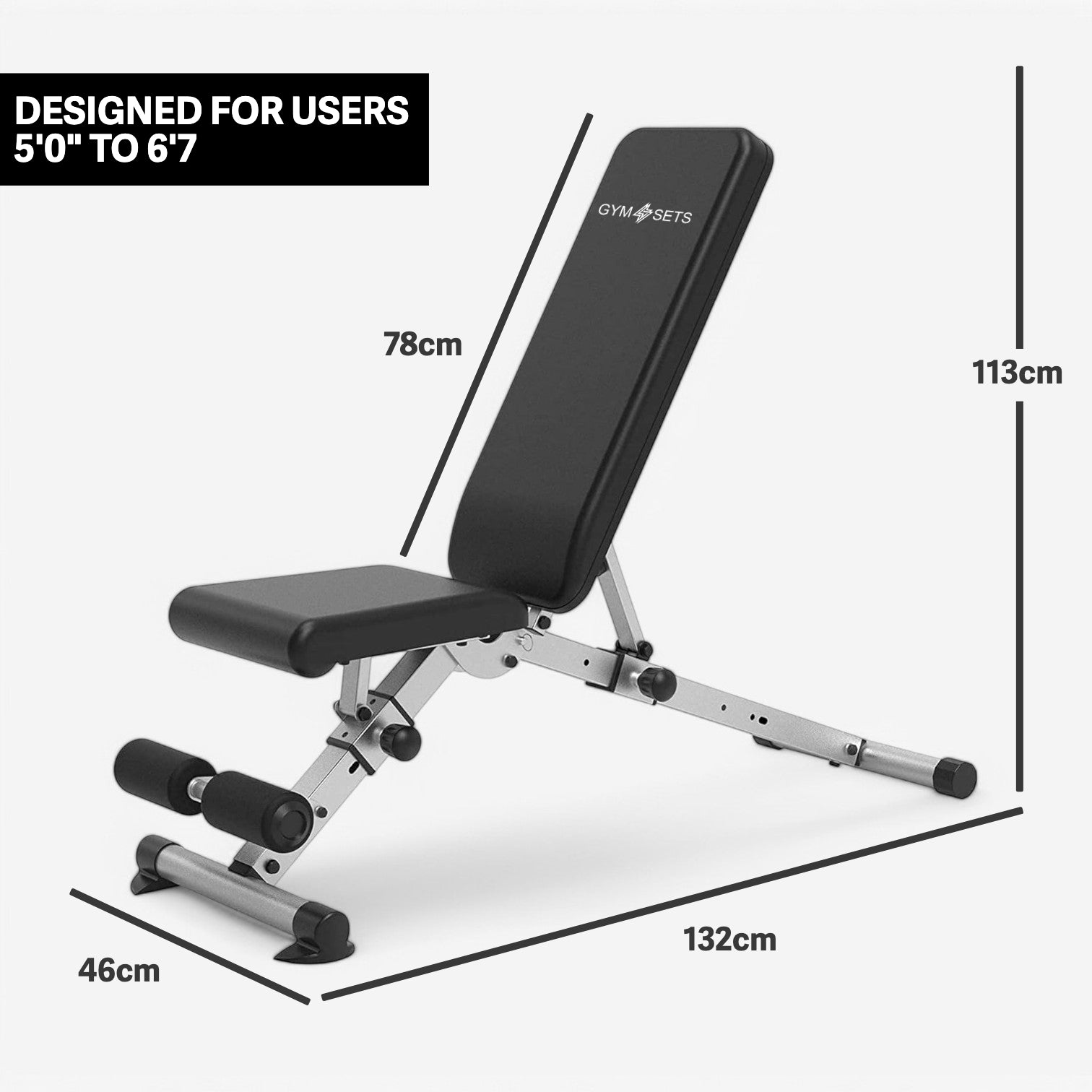 Folding Weight Bench Home Gym Dumbbells Workout Fold Away Collapsible ...