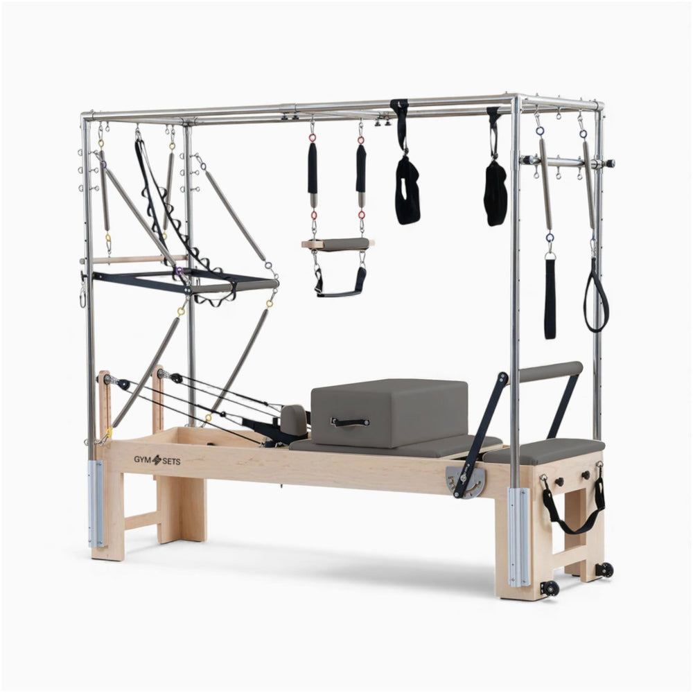 GymSets 3-In-1 Cadillac Reformer Studio Maple Wood Pro Grade 