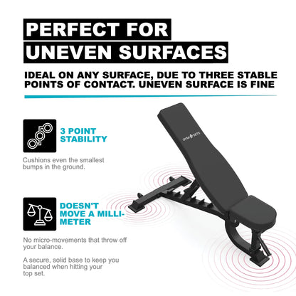 GymSets Commercial Curved Adjustable Weight Bench
