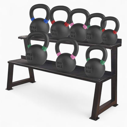 GymSets Commercial Kettlebell Rack – 2-Tier Heavy-Duty Storage