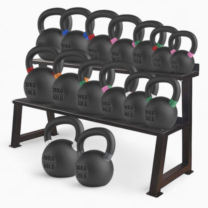 GymSets Commercial Kettlebell Rack – 2-Tier Heavy-Duty Storage