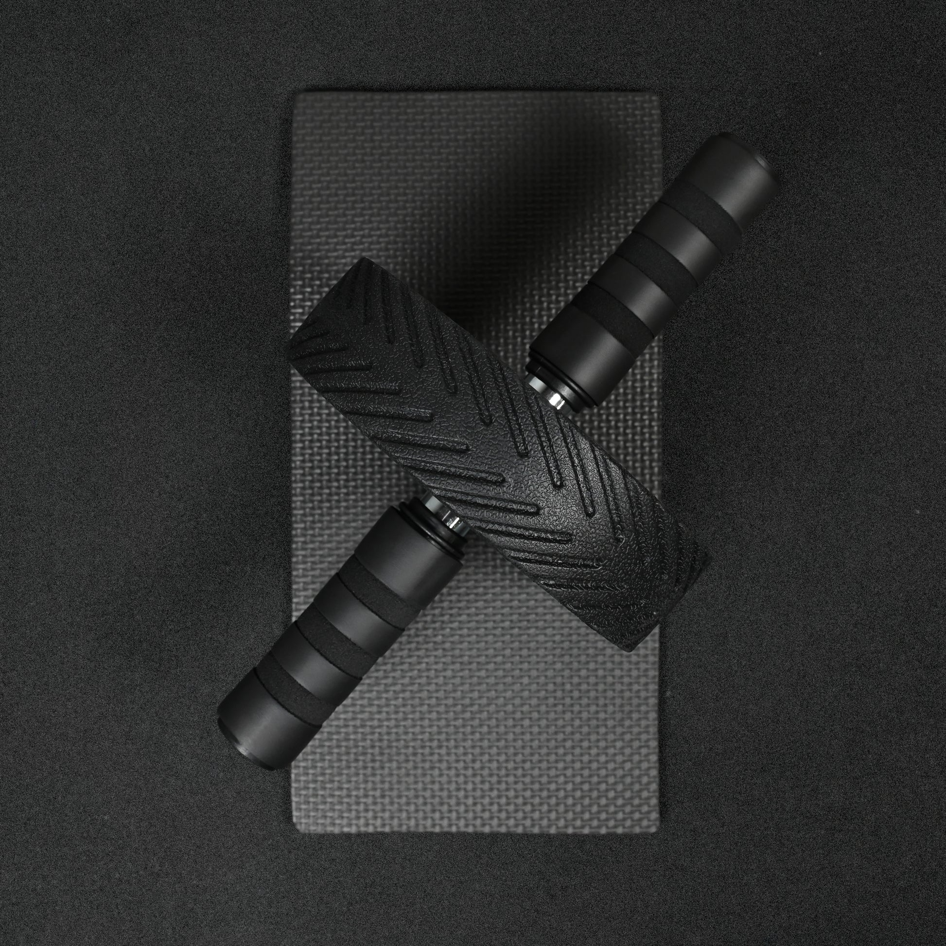 GymSets Double Wheel Ab Roller With Knee Support Mat