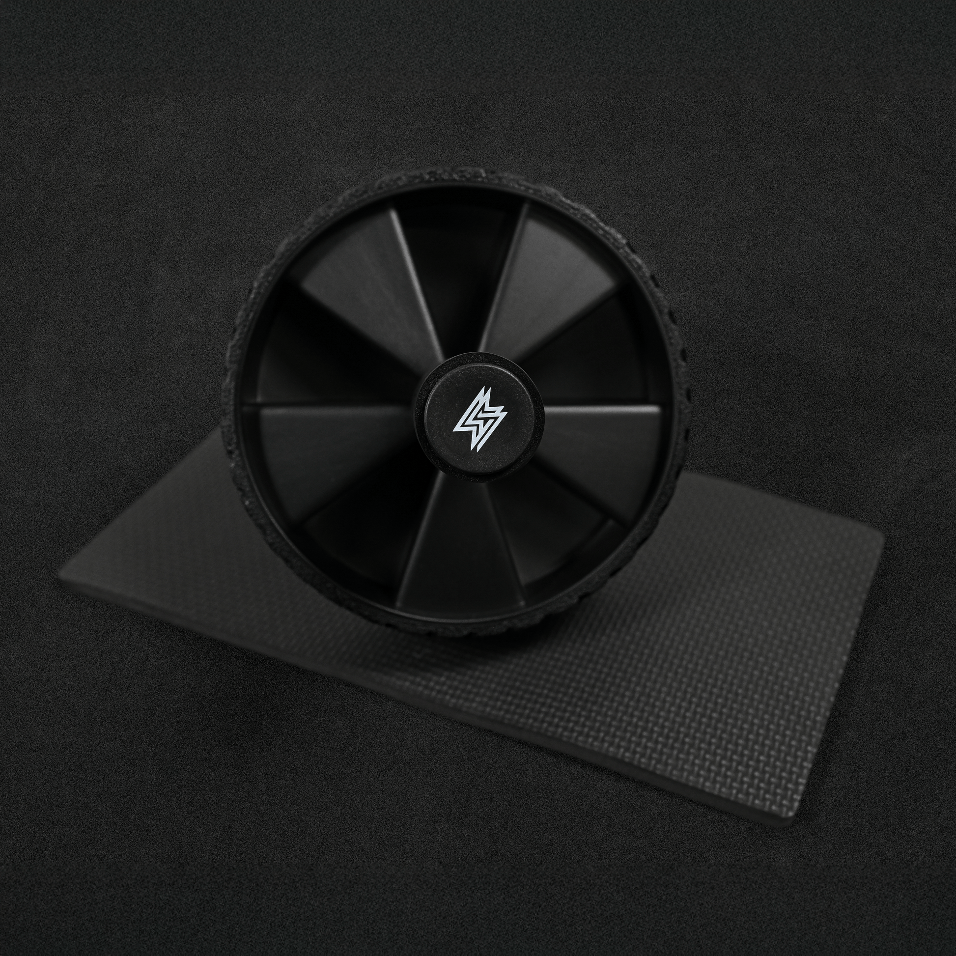 GymSets Double Wheel Ab Roller With Knee Support Mat