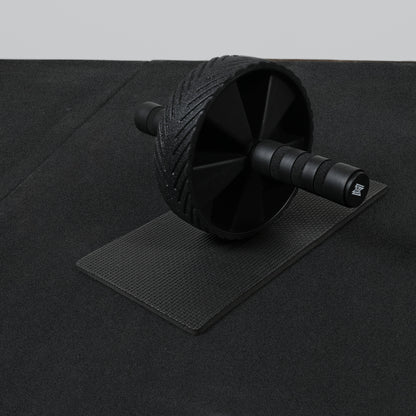 GymSets Double Wheel Ab Roller With Knee Support Mat