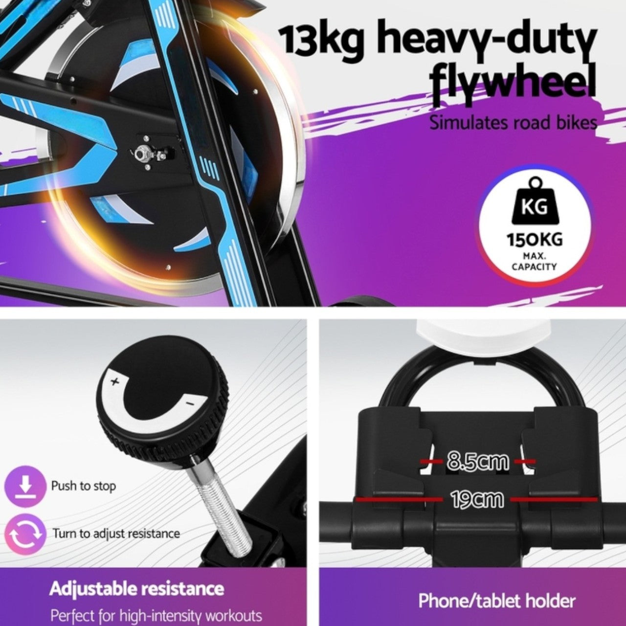 GymSets G1000 Premium Exercise Bike – Best Compact Indoor Cycling Bike