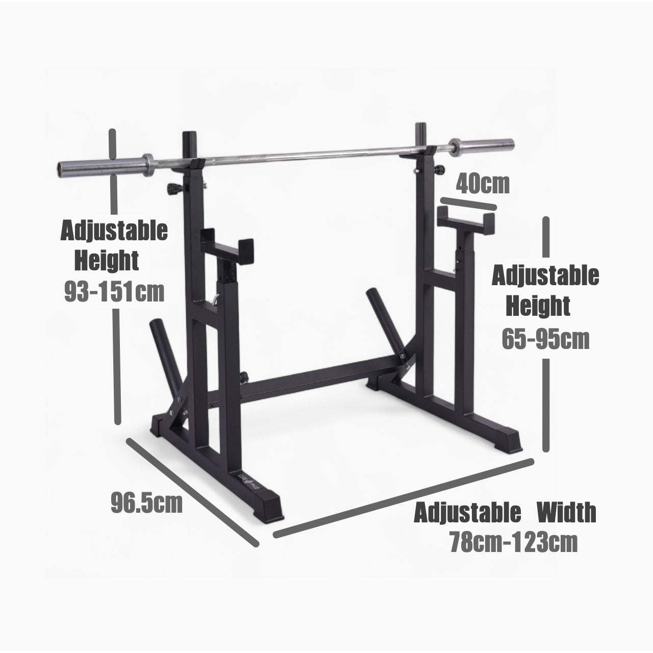 GymSets Heavy Duty Adjustable Squat Rack 2.0 With High Load Capacity