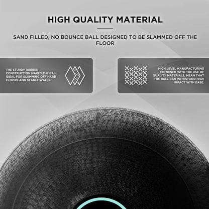 GymSets Heavy Duty Slam Ball – Dead Bounce, Non-Slip Grip