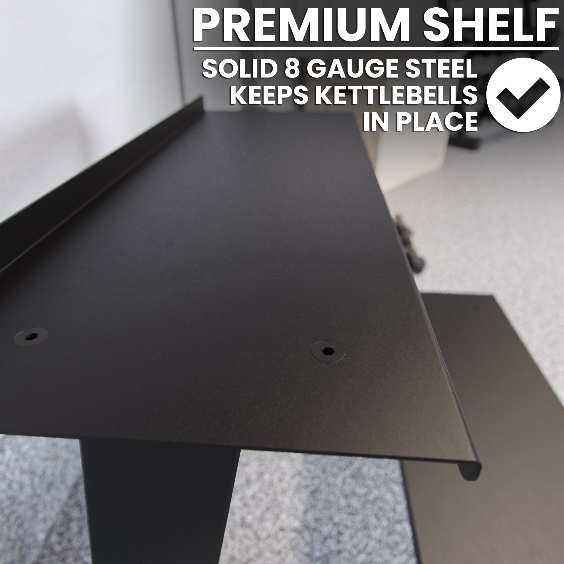 GymSets Multi-Level Kettlebell Rack – Commercial Durable Space-Saving