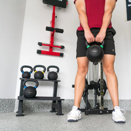 GymSets Multi-Level Kettlebell Rack – Commercial Durable Space-Saving
