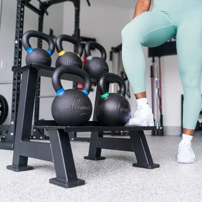 GymSets Multi-Level Kettlebell Rack – Commercial Durable Space-Saving