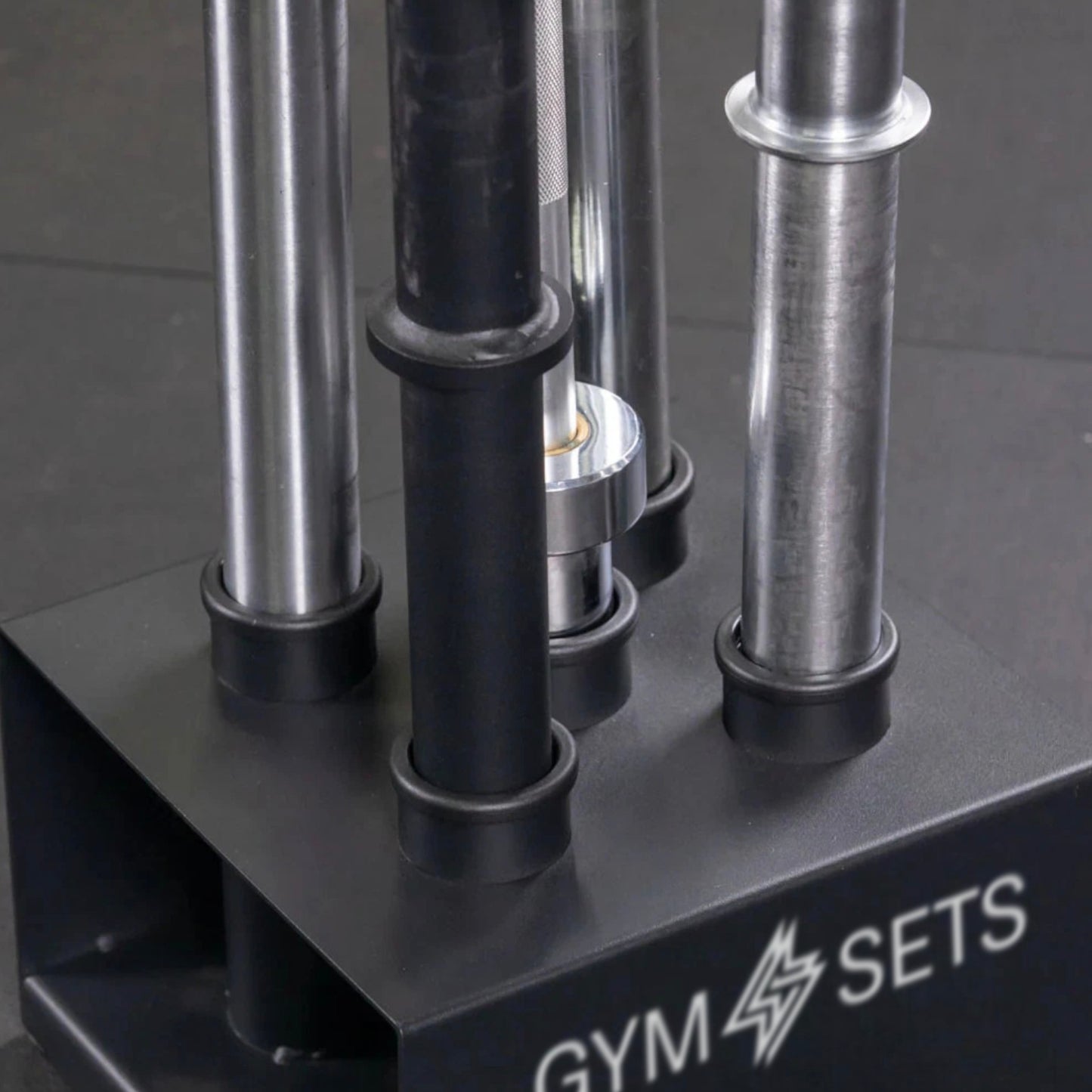 GymSets Olympic Bar Rack 5-Bar – Home Gym Vertical Bar Holder