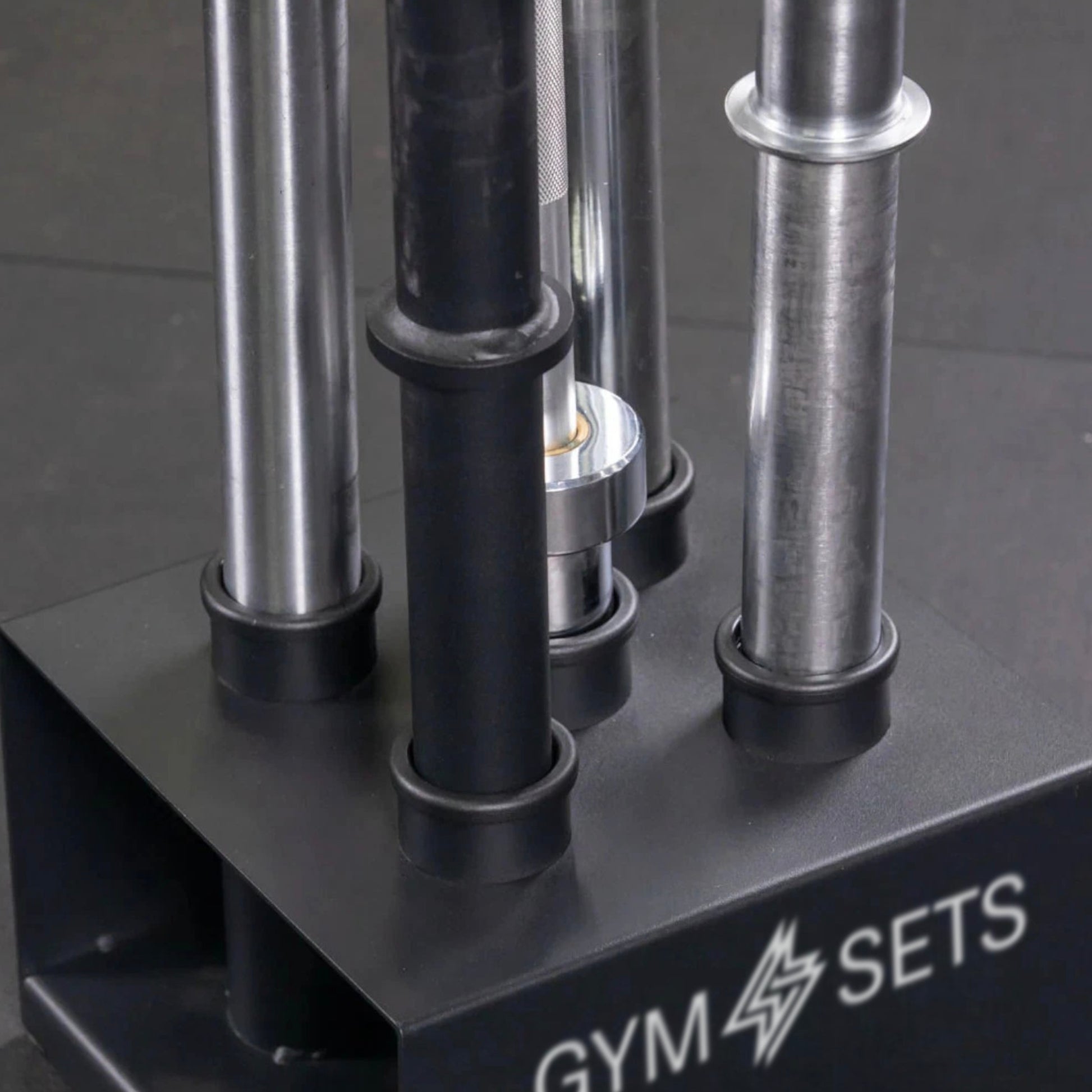 GymSets Olympic Bar Rack 5-Bar – Home Gym Vertical Bar Holder