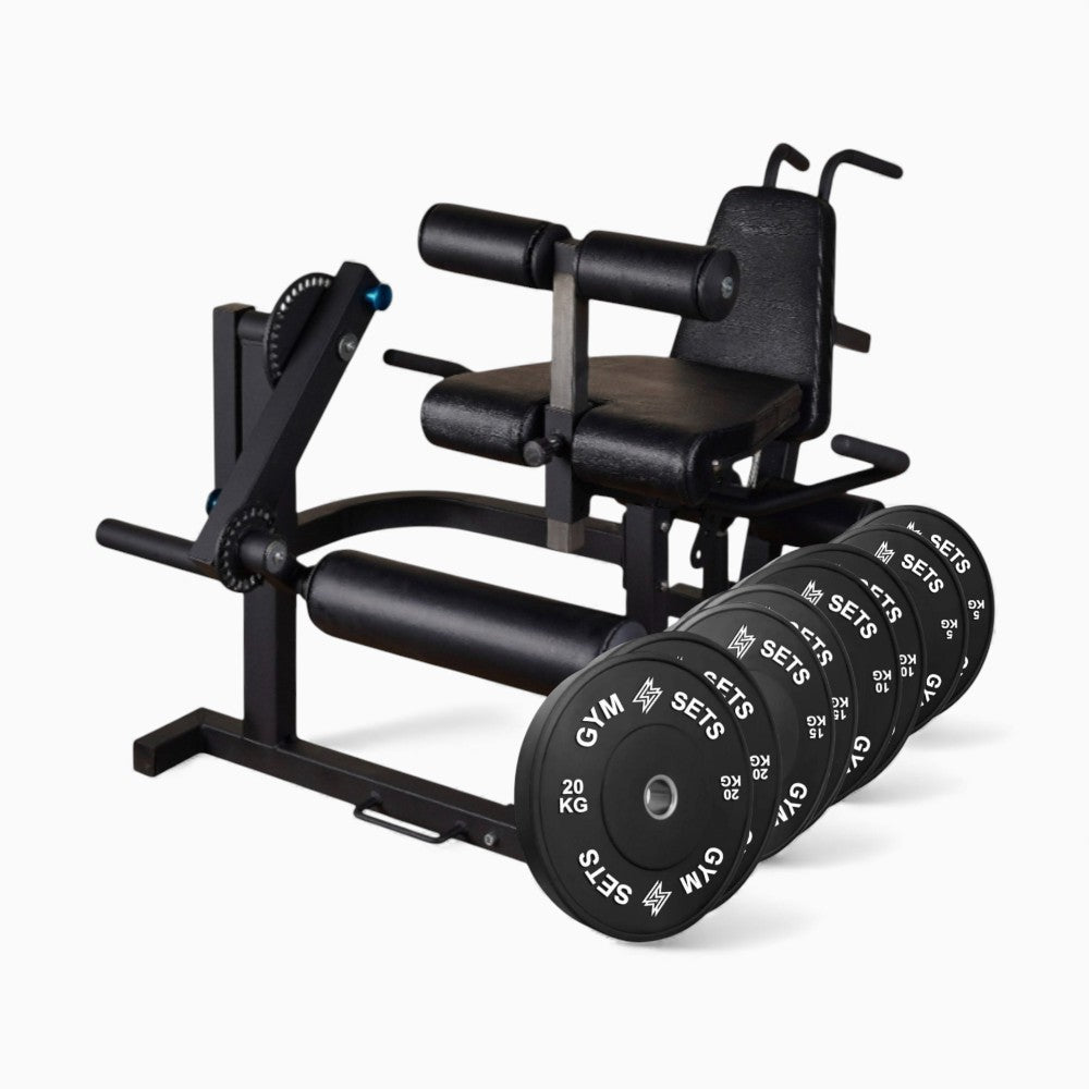 GymSets Plate Loaded Leg Trainer – Extension & Curl Combo