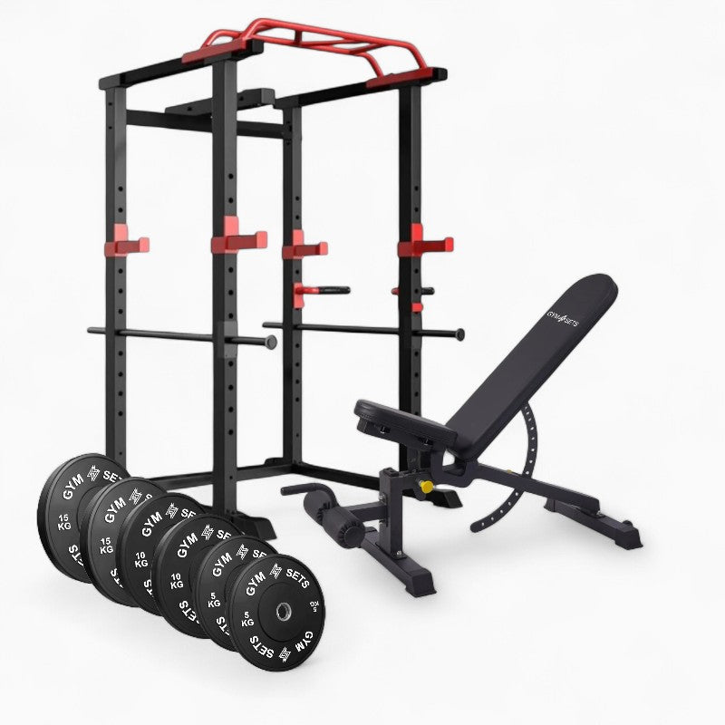 ウエイトトレーニング weight lifting cage, bars and weights GymSets Power Cage Functional Trainer Combo Compact Home Gym Rack