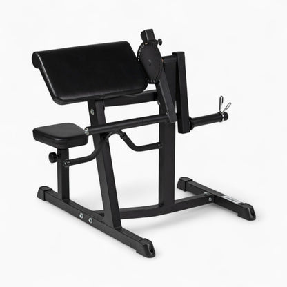 GymSets Preacher Curl Machine – Adjustable Seated Bench For Bicep Curls & Tricep Extensions. Commercial Steel Build, Olympic Plate-Loaded, Pro Comfort. Buy now