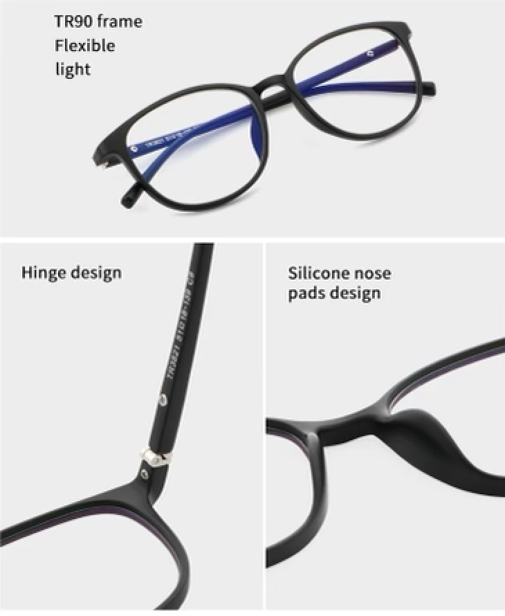 GymSets Premium FDA Approved Blue Light Glasses For Eye Strain Relief