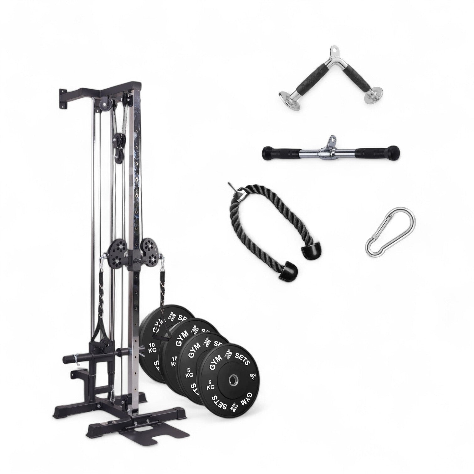 GymSets Semi Commercial Cable Pulley Wall Mount – Durable & Stable