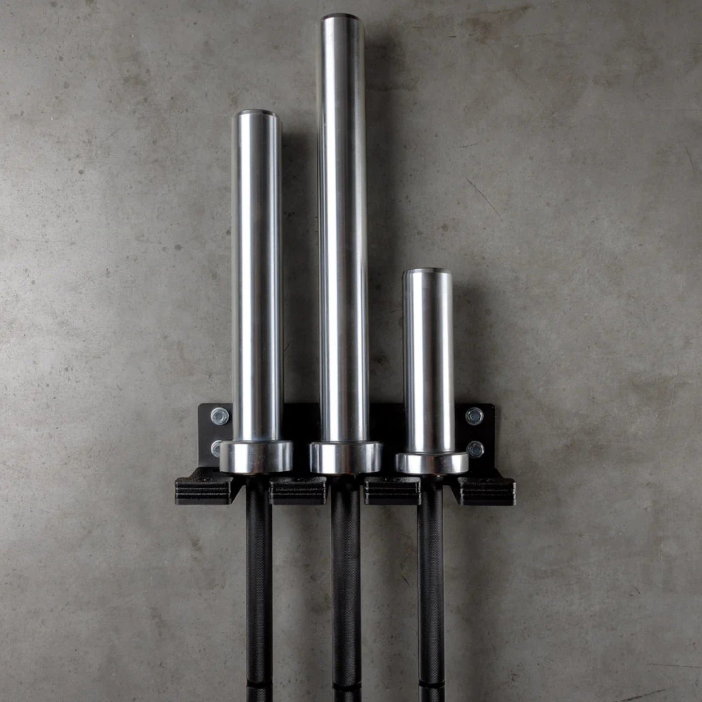 GymSets Triple Wall Mounted Barbell Holder – Space-Saving Gym Rack