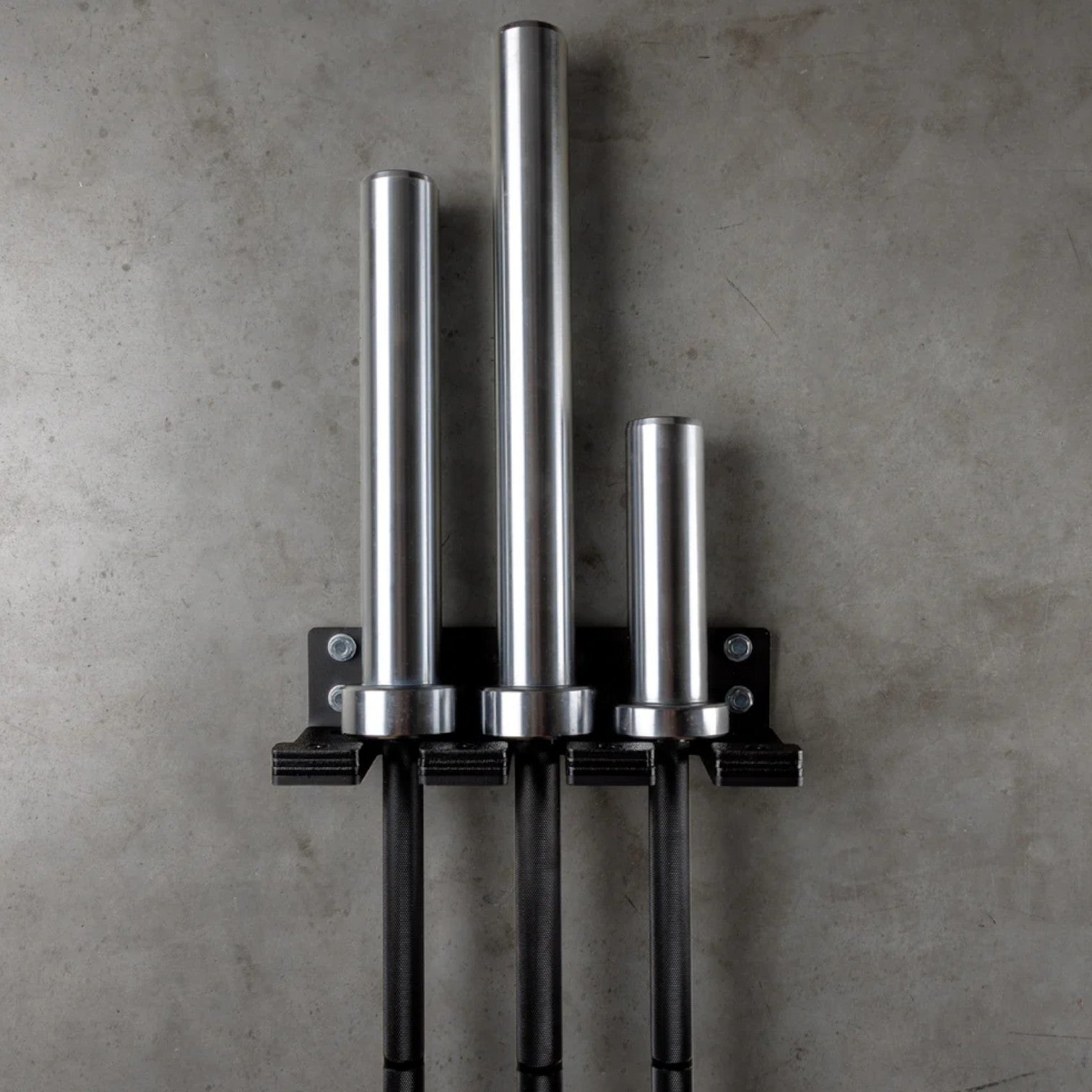 GymSets Triple Wall Mounted Barbell Holder – Space-Saving Gym Rack