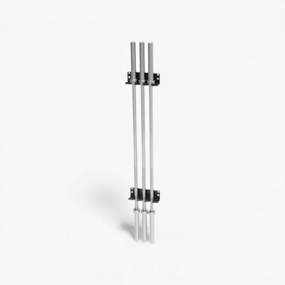 GymSets Triple Wall Mounted Barbell Holder – Space-Saving Gym Rack