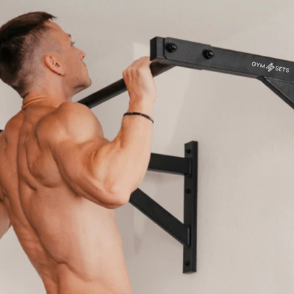 GymSets Wall Mounted Pull Up Bar – Premium Coating, Anti-Slip Multi Grip