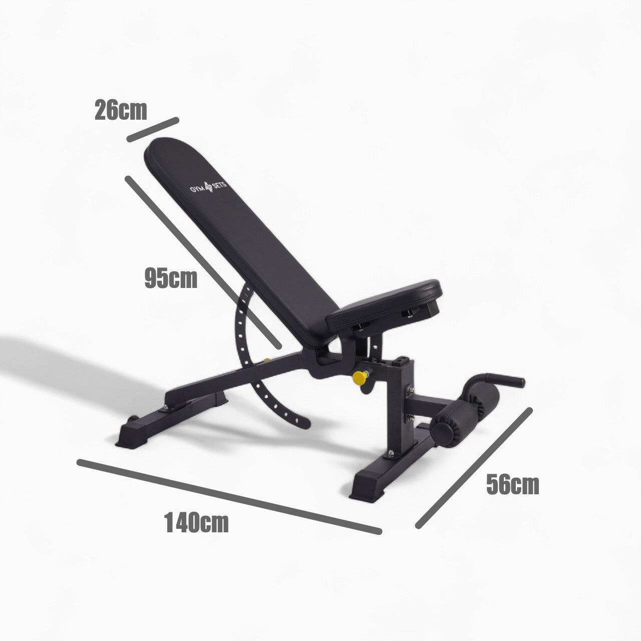 Gymsets™ Adjustable, Heavy-Duty Gym Bench: Perfect For Dumbbell Exercises, Weightlifting, And Home Gym Workouts. Enhance Your Fitness Today! Delivered Next Day.
